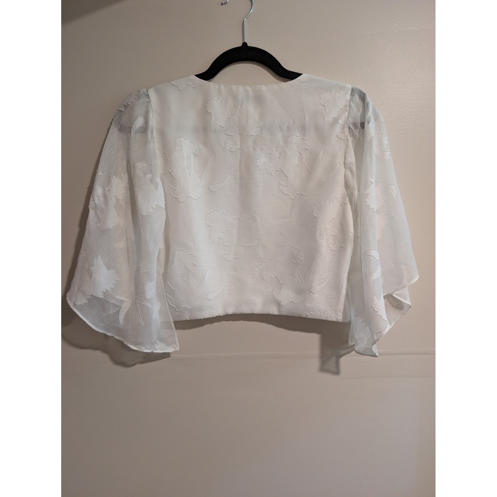 Ali & Jay 2 Piece Skirt Set Womens S White Floral Jacquard Crop Top Maxi Skirt - Picture 3 of 11